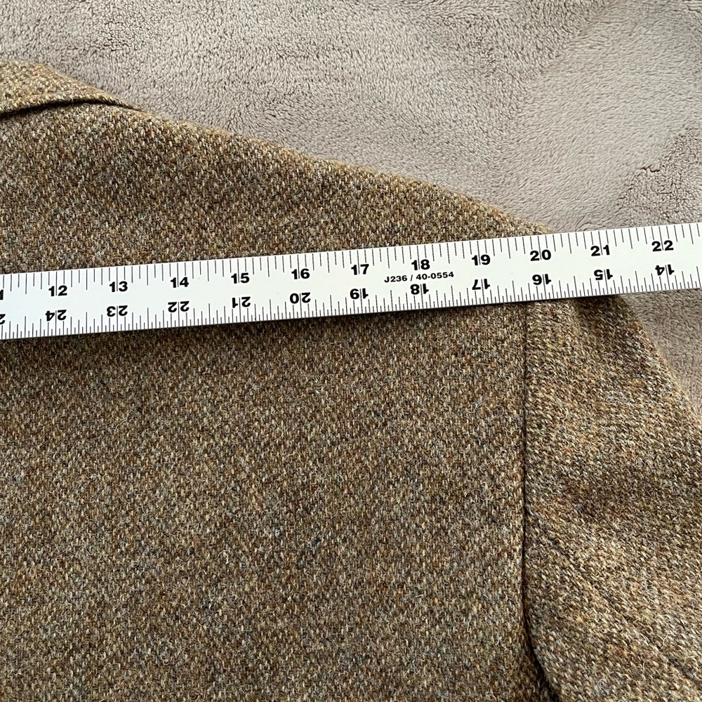 VINTAGE HARRIS TWEED MENS JACKET 100% Handwoven Wool Made for Orvis Size 42R - Picture 13 of 15